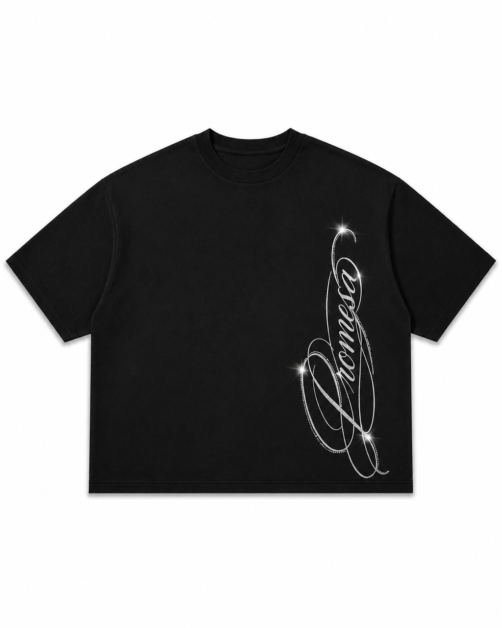 Rhinestone signature Boxy T-shirt