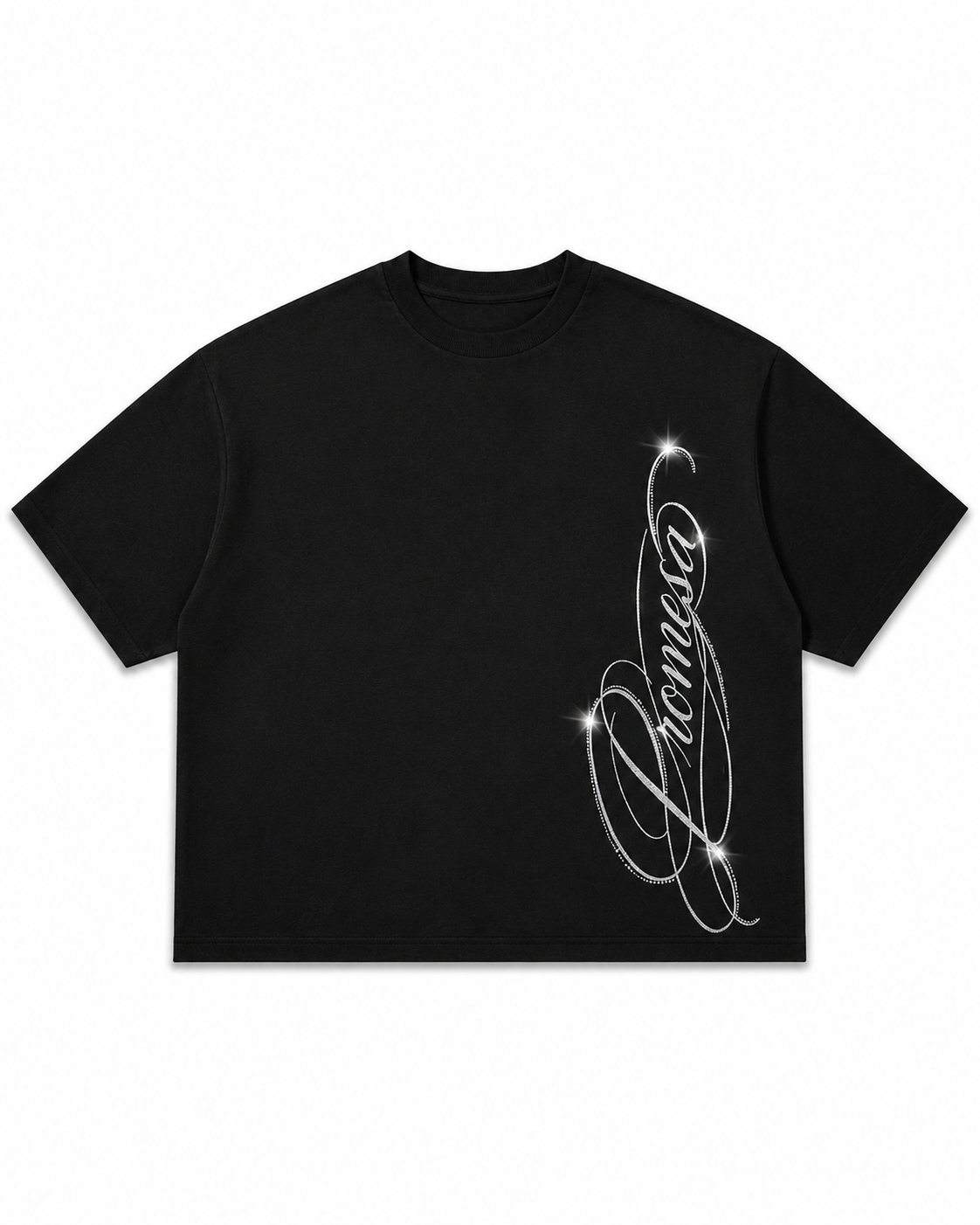 Rhinestone signature Boxy T-shirt